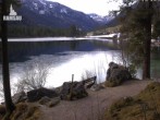 Archived image Webcam View to Luitpoldweg at lake Hintersee near Ramsau 09:00