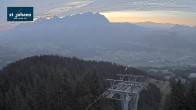 Archiv Foto Webcam St. Johann in Tirol: Bergstation Harschbichl 19:00