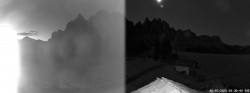 Archiv Foto Webcam Geisleralm: Blick auf die Geislerspitzen 03:00