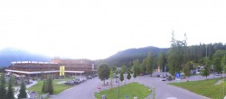 Archiv Foto Webcam Ehrwald: Talstation Tiroler Zugspitzbahn 19:00