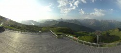 Archiv Foto Webcam Diedamskopf: Panorama Bergstation Seilbahn 06:00