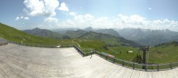 Archiv Foto Webcam Diedamskopf: Panorama Bergstation Seilbahn 11:00