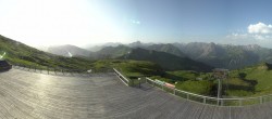 Archiv Foto Webcam Diedamskopf: Panorama Bergstation Seilbahn 06:00
