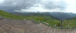 Archiv Foto Webcam Diedamskopf: Panorama Bergstation Seilbahn 13:00