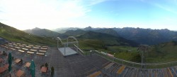 Archiv Foto Webcam Diedamskopf: Panorama Bergstation Seilbahn 05:00