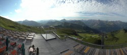 Archiv Foto Webcam Diedamskopf: Panorama Bergstation Seilbahn 07:00