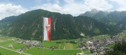 Archiv Foto Webcam Mayrhofen: Ausblick Gasthof Zimmereben 13:00