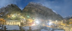 Archiv Foto Webcam Zermatt: Panoramablick auf das Dorf 23:00