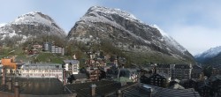 Archiv Foto Webcam Zermatt: Panoramablick auf das Dorf 07:00