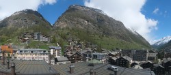 Archiv Foto Webcam Zermatt: Panoramablick auf das Dorf 09:00
