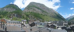 Archiv Foto Webcam Zermatt: Panoramablick auf das Dorf 11:00