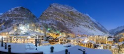 Archiv Foto Webcam Zermatt: Panoramablick auf das Dorf 05:00