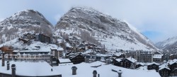 Archiv Foto Webcam Zermatt: Panoramablick auf das Dorf 07:00