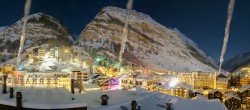 Archiv Foto Webcam Zermatt: Panoramablick auf das Dorf 01:00