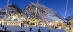 Archiv Foto Webcam Zermatt: Panoramablick auf das Dorf 05:00