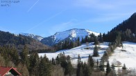 Archiv Foto Webcam Oberstaufen: Biohotel Schratt - Blick zum Hochgrat 13:00