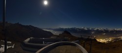 Archived image Webcam Crans Montana - Top station La Tsa chair lift 19:00