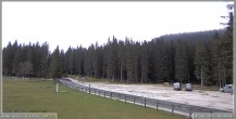 Archived image Webcam Pokljuka: Biathlon Stadium Entrance 11:00