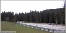 Archived image Webcam Pokljuka: Biathlon Stadium Entrance 15:00