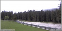 Archived image Webcam Pokljuka: Biathlon Stadium Entrance 07:00