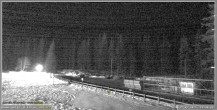 Archived image Webcam Pokljuka: Biathlon Stadium Entrance 19:00