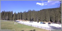 Archived image Webcam Pokljuka: Biathlon Stadium Entrance 15:00