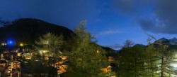 Archiv Foto Webcam Saas Fee: Dorf 22:00