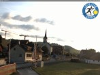 Archived image Webcam Gonten - View Church and Trails 05:00