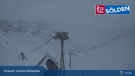 Archiv Foto Webcam Sölden - Schwarze Schneid Mittelstation 00:00