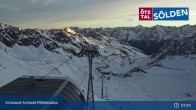 Archiv Foto Webcam Sölden - Schwarze Schneid Mittelstation 06:00