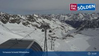 Archiv Foto Webcam Sölden - Schwarze Schneid Mittelstation 10:00