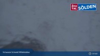 Archiv Foto Webcam Sölden - Schwarze Schneid Mittelstation 07:00