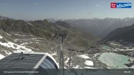 Archiv Foto Webcam Sölden - Schwarze Schneid Mittelstation 08:00