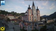 Archiv Foto Webcam Mariazell: Hauptplatz und Basilika 12:00