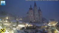 Archiv Foto Webcam Mariazell: Hauptplatz und Basilika 05:00