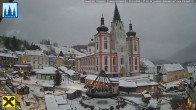 Archiv Foto Webcam Mariazell: Hauptplatz und Basilika 06:00