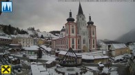 Archiv Foto Webcam Mariazell: Hauptplatz und Basilika 07:00