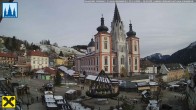 Archiv Foto Webcam Mariazell: Hauptplatz und Basilika 13:00