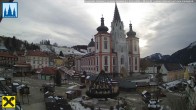 Archiv Foto Webcam Mariazell: Hauptplatz und Basilika 07:00