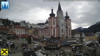 Archiv Foto Webcam Mariazell: Hauptplatz und Basilika 09:00