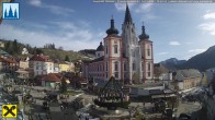 Archiv Foto Webcam Mariazell: Hauptplatz und Basilika 11:00