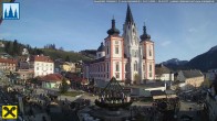 Archiv Foto Webcam Mariazell: Hauptplatz und Basilika 13:00