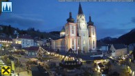 Archiv Foto Webcam Mariazell: Hauptplatz und Basilika 15:00