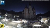 Archiv Foto Webcam Mariazell: Hauptplatz und Basilika 05:00