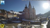 Archiv Foto Webcam Mariazell: Hauptplatz und Basilika 09:00