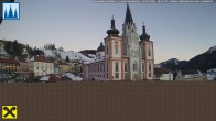 Archiv Foto Webcam Mariazell: Hauptplatz und Basilika 16:00