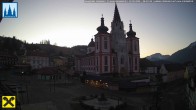 Archiv Foto Webcam Mariazell: Hauptplatz und Basilika 05:00