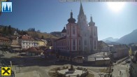 Archiv Foto Webcam Mariazell: Hauptplatz und Basilika 09:00