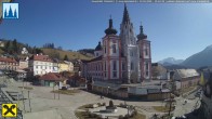 Archiv Foto Webcam Mariazell: Hauptplatz und Basilika 11:00