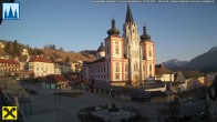 Archiv Foto Webcam Mariazell: Hauptplatz und Basilika 15:00